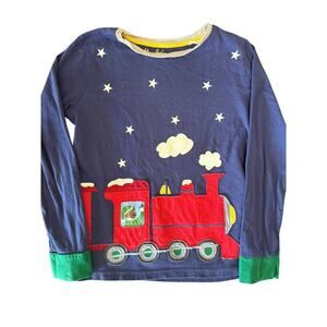 Mini Boden Dog Train Christmas Long Sleeve T-Shirt size 9-10 year